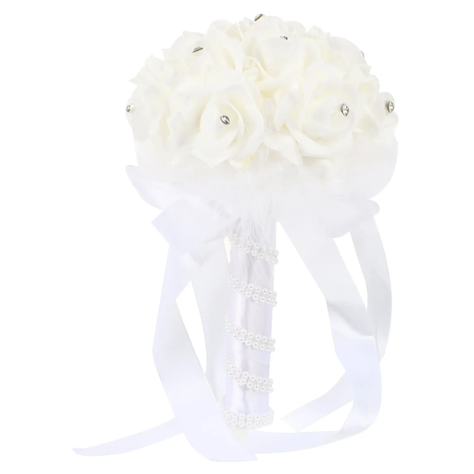 

Simulation H Bouquet Wedding Bridal Artificial Flower Photo Prop Decor Supply Fake Bridesmaid Elegant Design Bridal Showers