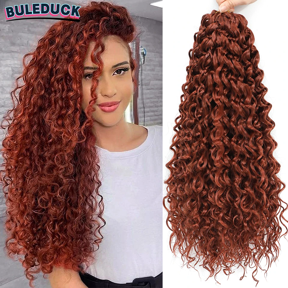 18 Inch Gogo Curl Gehaakt Haar # 1b 4 27 30 350 613 T Bug 10 Kleuren Ombre Beach Curl Watergolf Synthetische Gehaakte Haarextensies