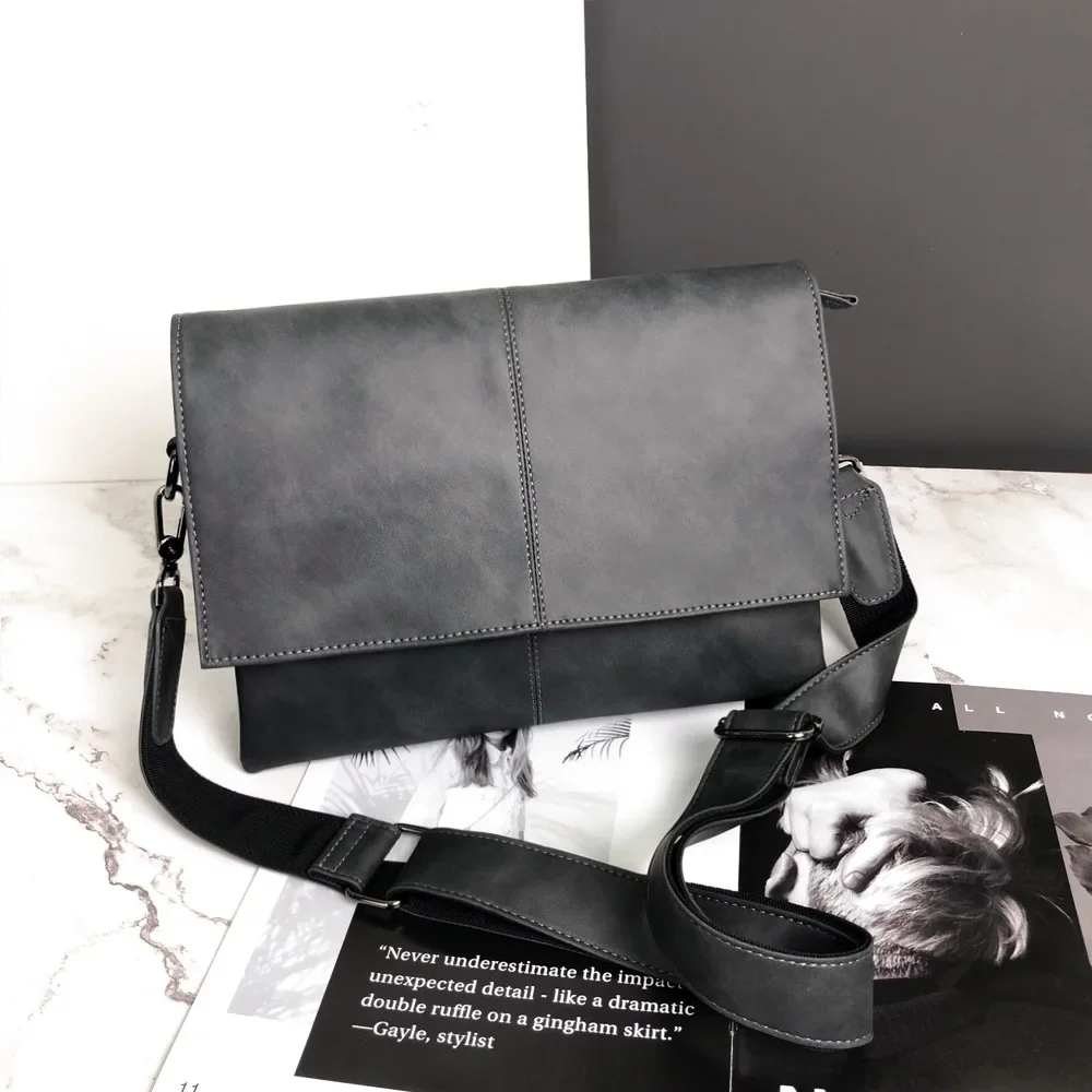 Nowa męska torba crossbody 2025, codzienna, o dużej pojemności, kopertowa, na ramię, listonoszka, męska torba crossbody ze skóry PU, solidna, na ramię, 가방