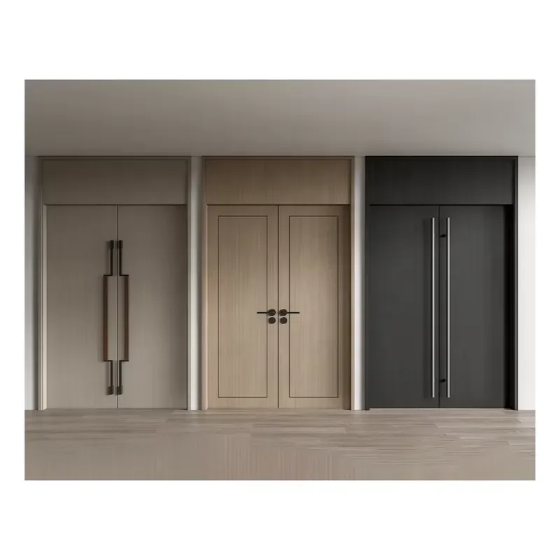 Modern 3D Acoustic Fireproof Home Fire Escape Waterproof Steel Frame Wooden Door for Hotel Apartment