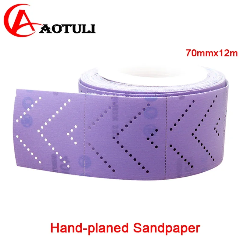 Sandpaper Roll Suitable For MRIKA Hand-planed Sandpaper70mm*12m Flocking Dry Grinding Hand Torn Emery Cloth Roll