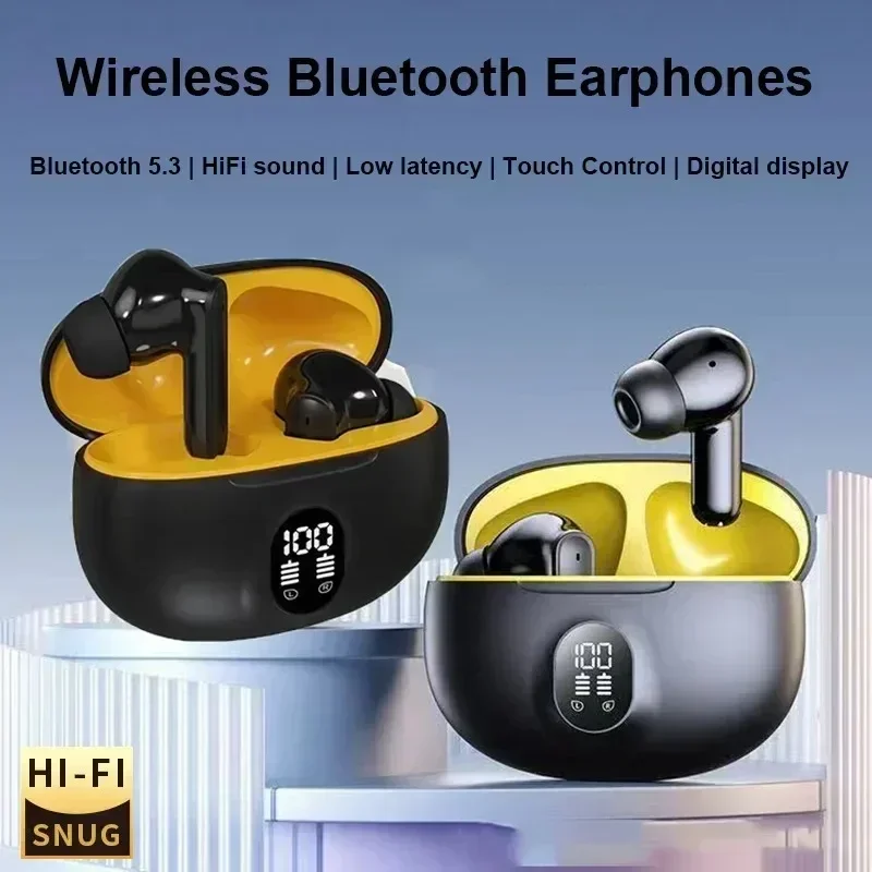 TWS S510 Wireless Headphones LED Power Earphones Digital Display Stereo Sound Headset for All Smartphones