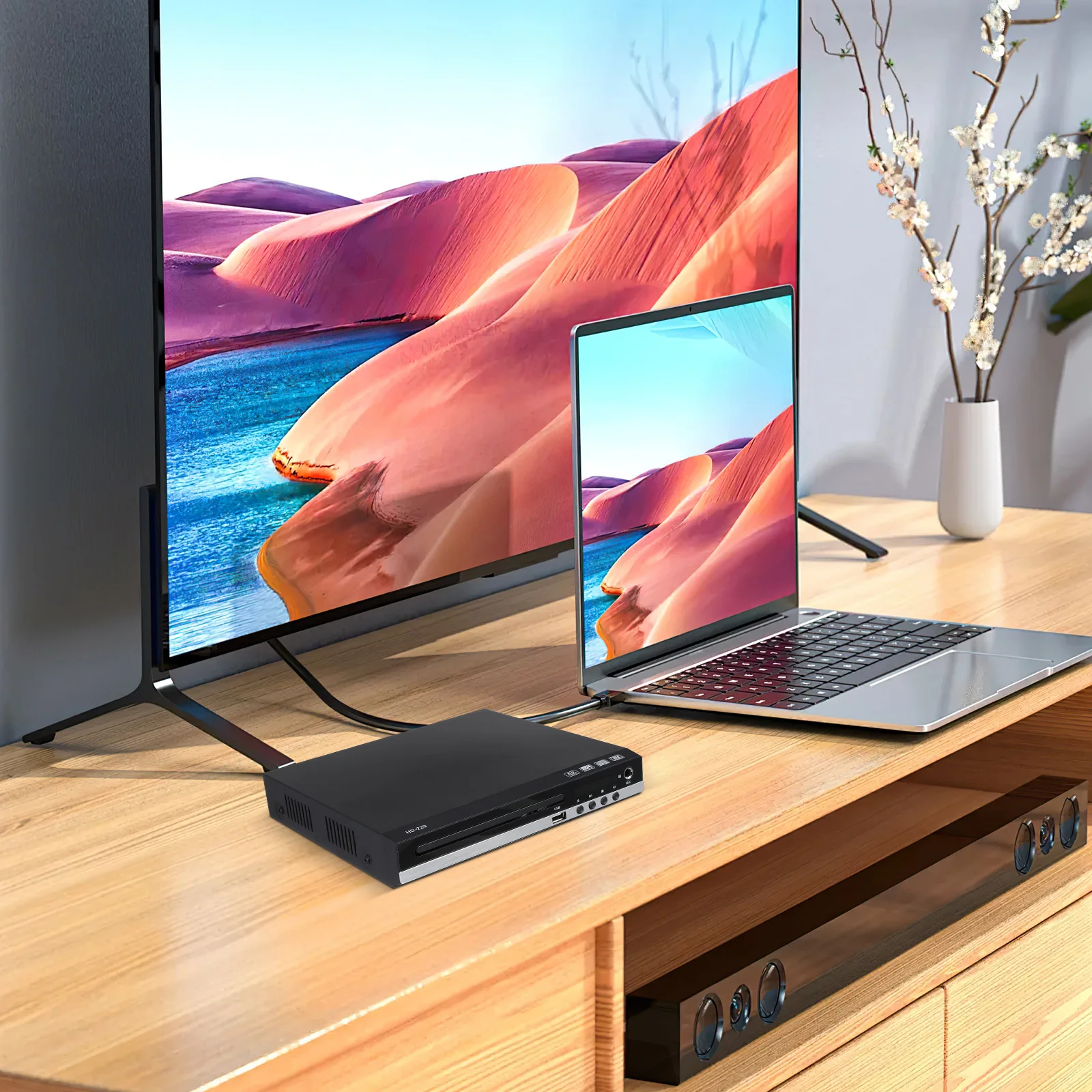 Player Multi Format Support Dvd Vcd Portable Compact Design Easy Operation Remote Control Included for Home