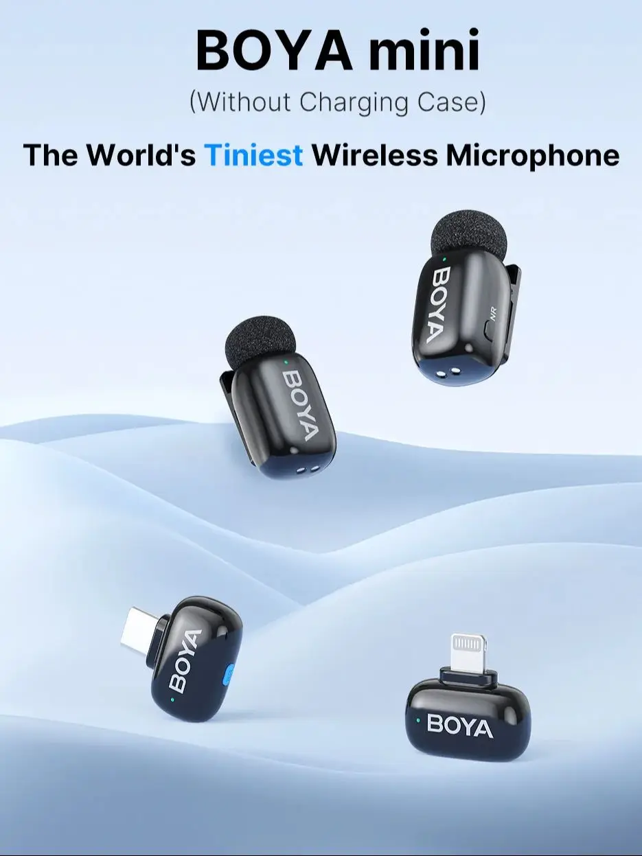 BOYA BOYA mini Bezprzewodowy Mikrofon Krawatowy do iPhone 15/16 Urządzeń Android USB-C Redukcja Szumów do Nagrywania Wideo i Streamingu — zdjęcie produktu 7