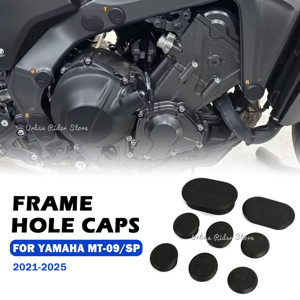 

New MT09 SP Frame Hole Cover Caps Plug Motorcycle Frame Cap Decoration Kit for YAMAHA MT 09 MT-09 SP 2021-2025