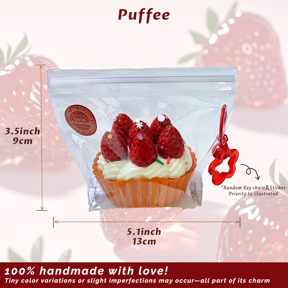 Strawberry Tart Food-grade Silicone Squishy, Creamy Soft Adhesive Toy, Taba Squishy, Happy Game Pinching Bread Toy