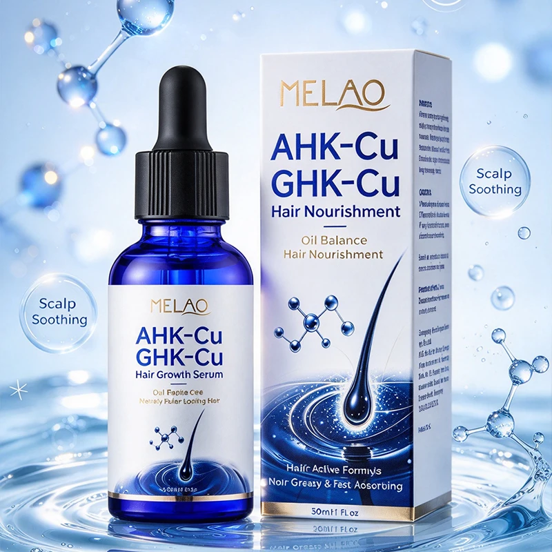 GHK‑Cu Copper Peptide Scalp Care Serum 30ml Nourish Hair Roots Essence Light Refreshing Texture Unisex Daily Scalp Care Liquid