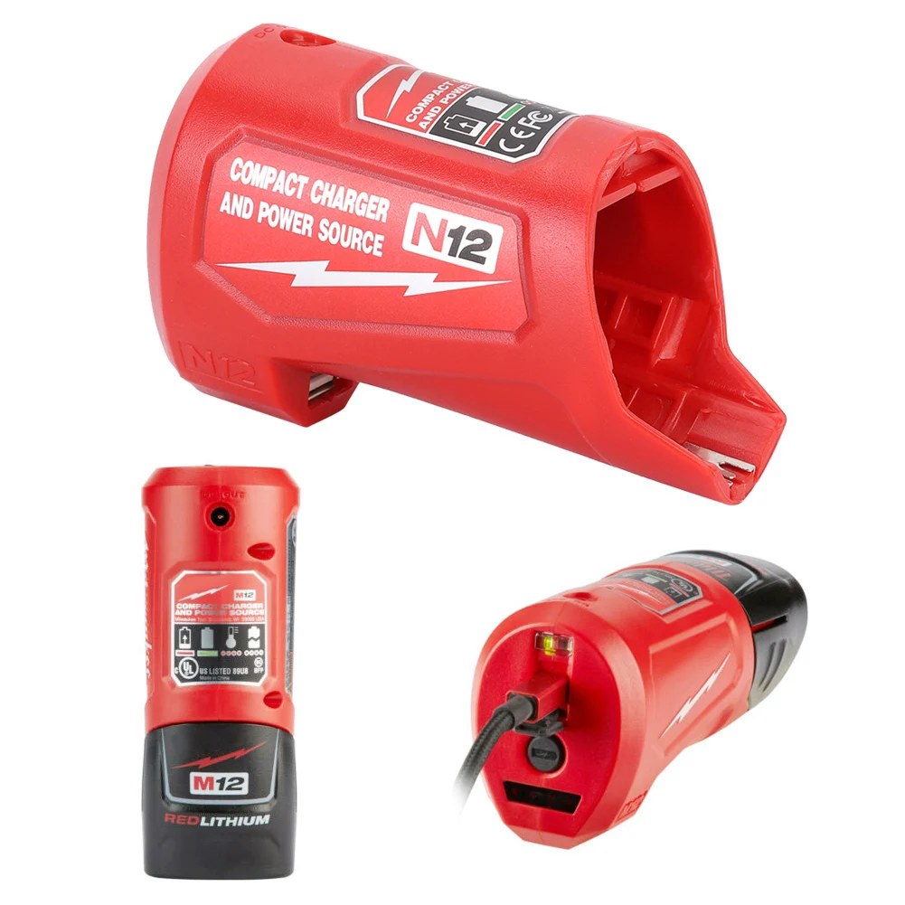 Milwaukee M12 USB Power Source Charger with 2.0 Battery Included : Laimiao Upgrade 12V USB Power Source Charger for