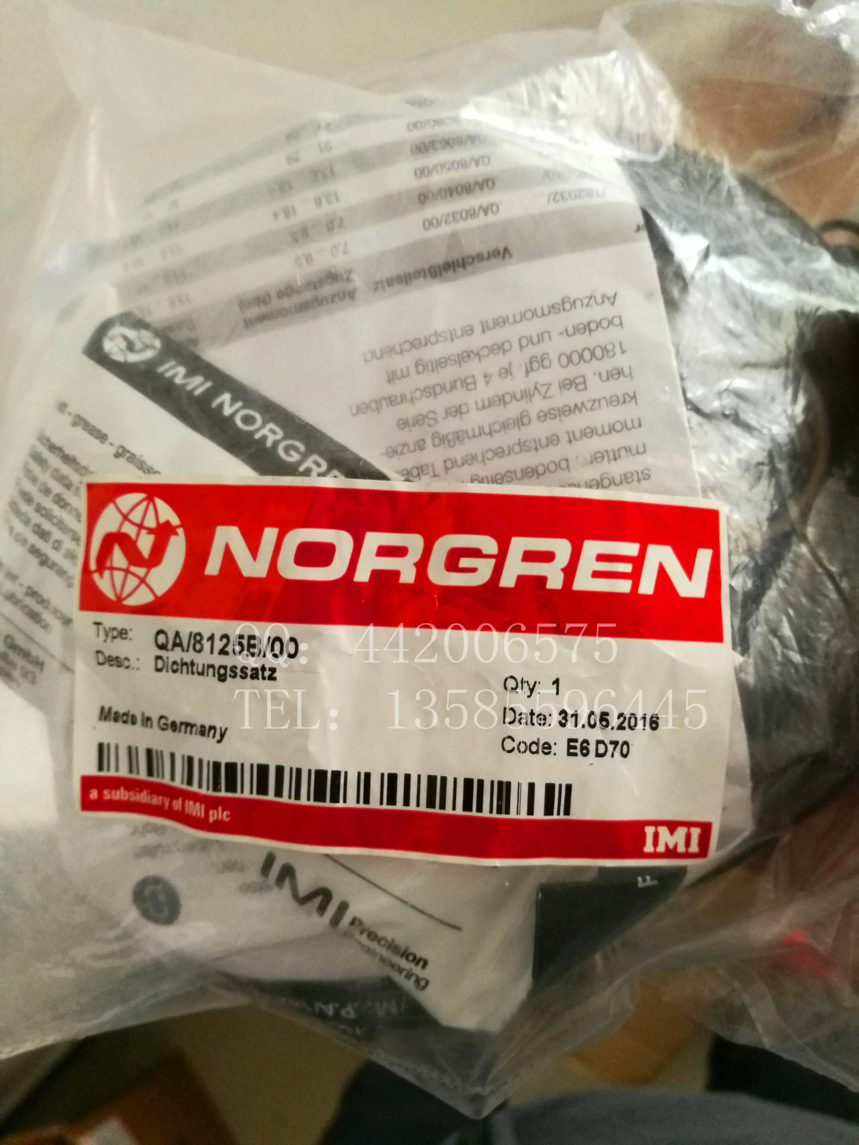 Shanghai Spot Norgren Cylinder Repair Kit TQA/8125C/00 Norgren Cylinder Head