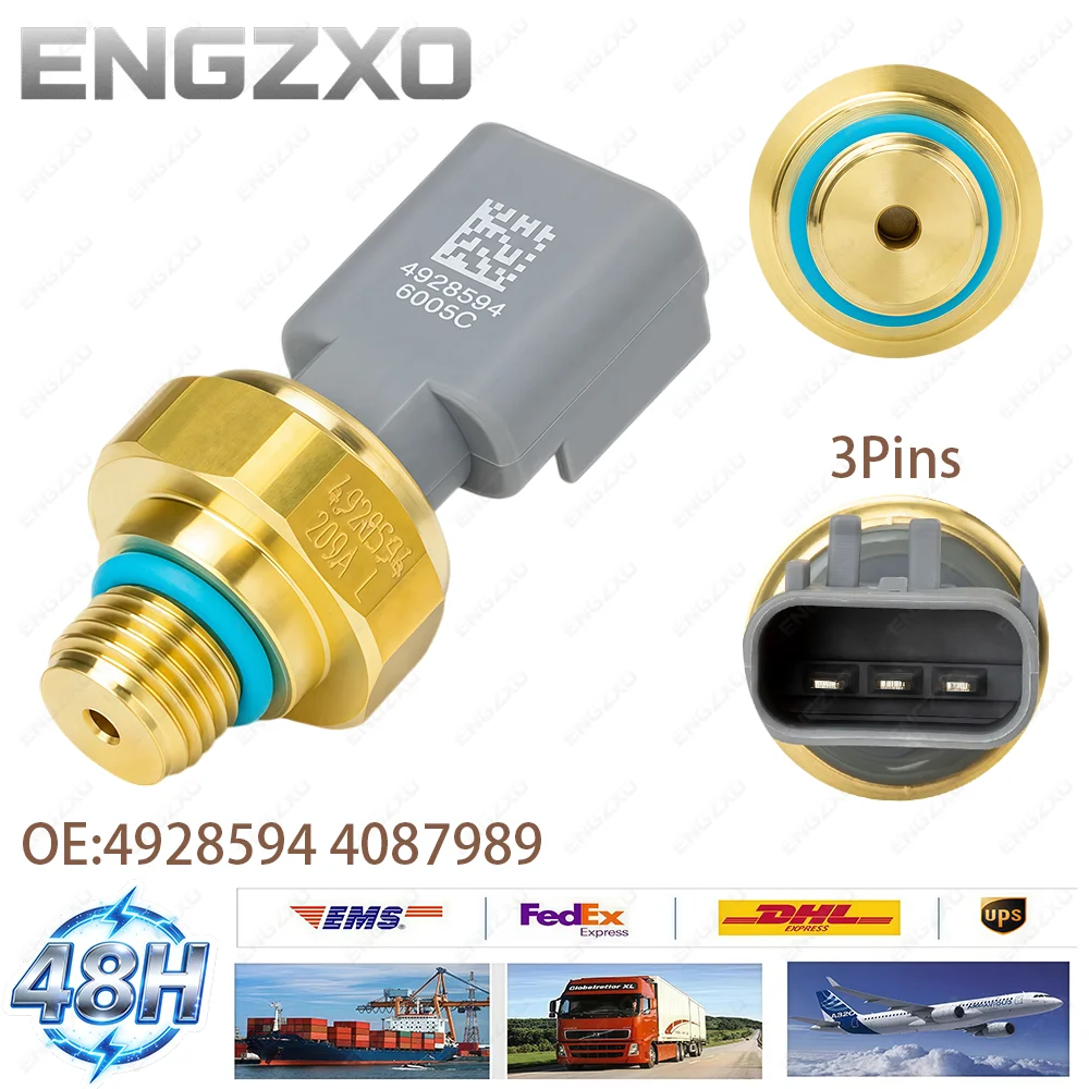 

10PCS High Quality 4928594 4087989 Pressure Sensor For Cummins Engine ISX ISM ISC ISL ISB ISF 2.8 3.8 Dodge Ford 4903479 4921746