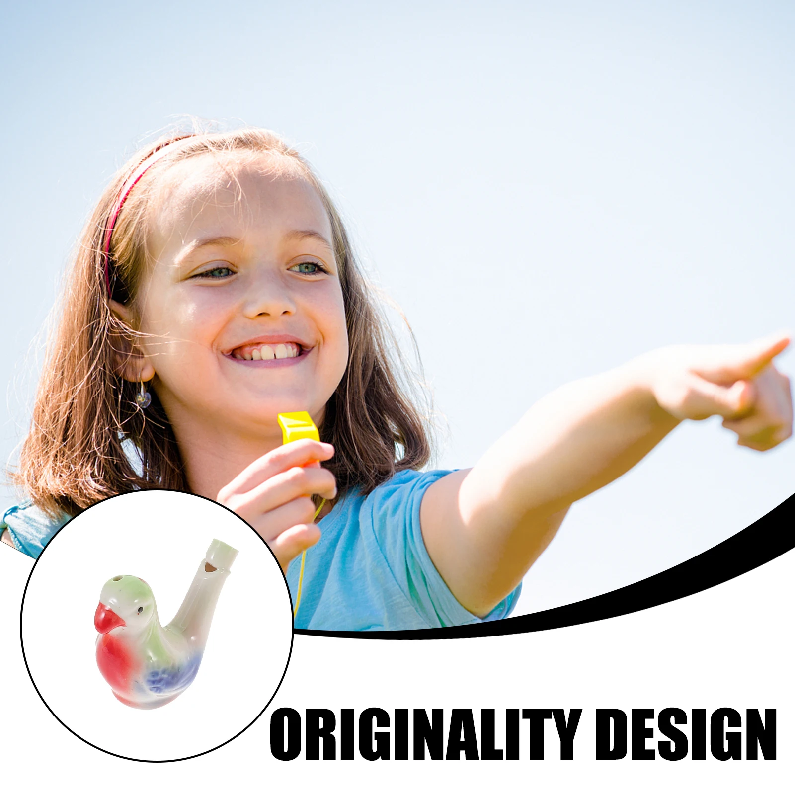 

6 Pcs Bird Whistle Toys Whistling for Toddlers Whistles Kid Baby Ceramic Children's Clay Kids Animal Sound