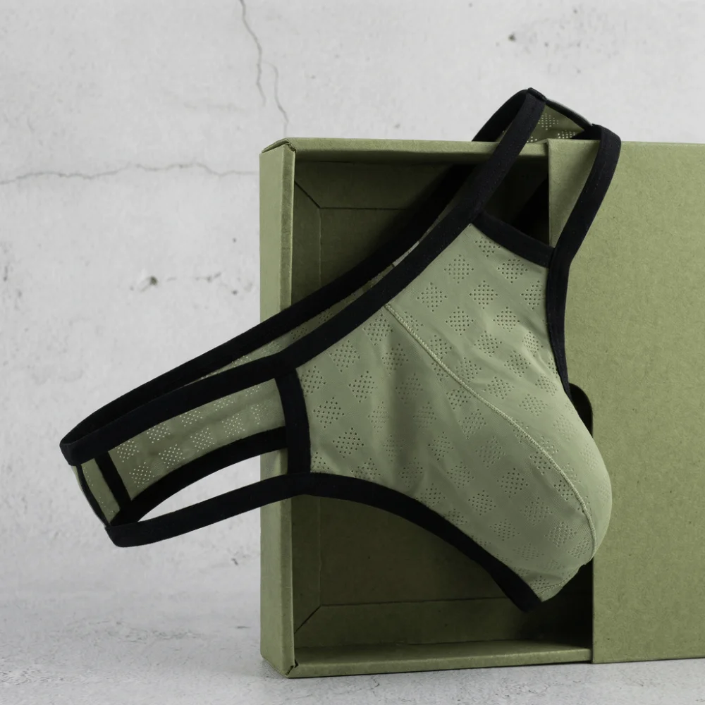 

Creative Hollow Men's Thongs Ultra-thin Briefs T Back Panties Low Waist Men's Underwear Men