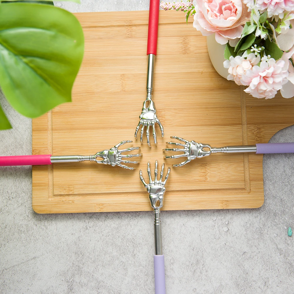 Stainless Steel Back Scratcher Telescopic Scratching Massager Extendable Itch Old Man Happy Health Products Hackle Handicrafts image 5