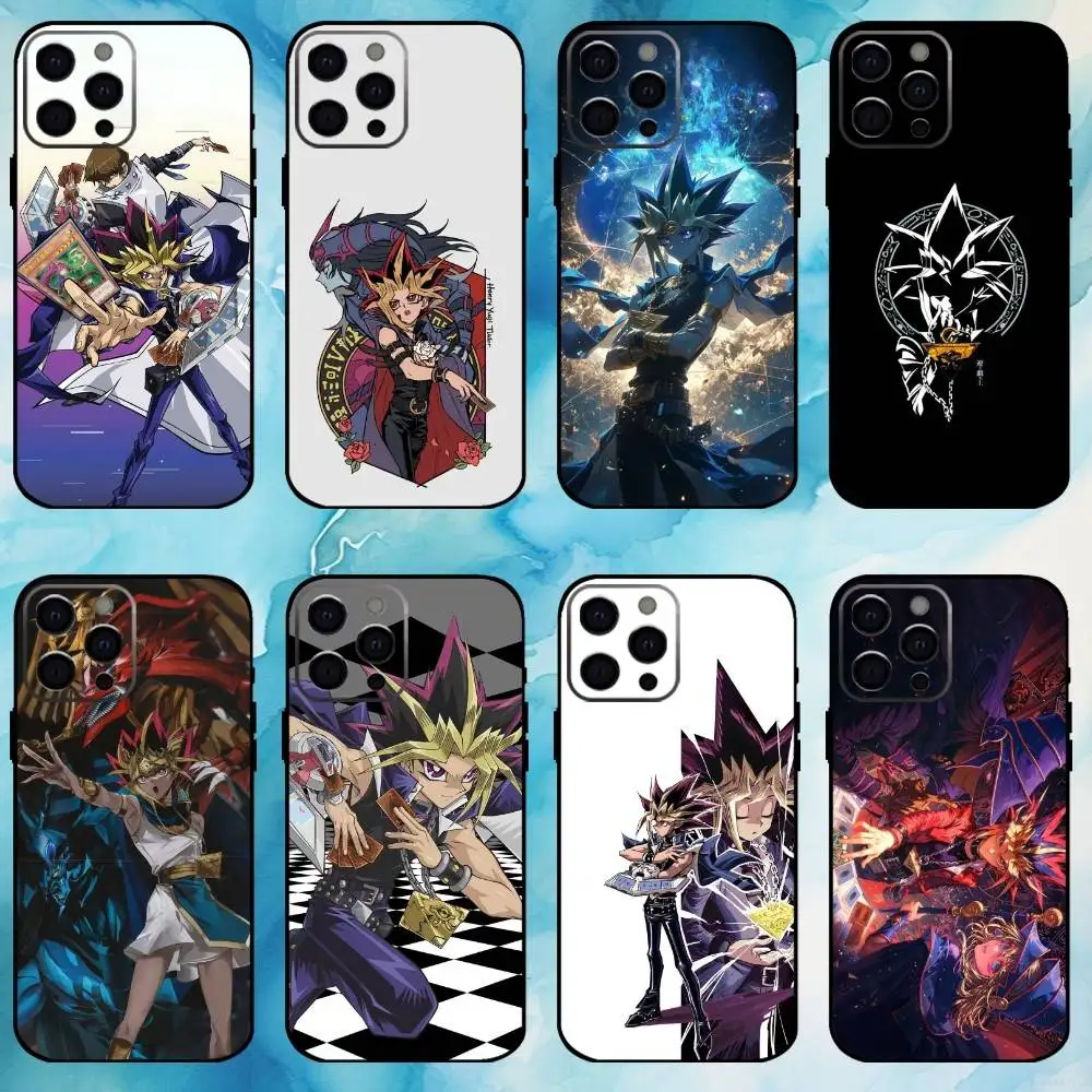 

Yu-Gi-Oh Anime Phone Case For iPhone17,16,15,14,13,12,11 Plus,Pro Max Soft Black Cover