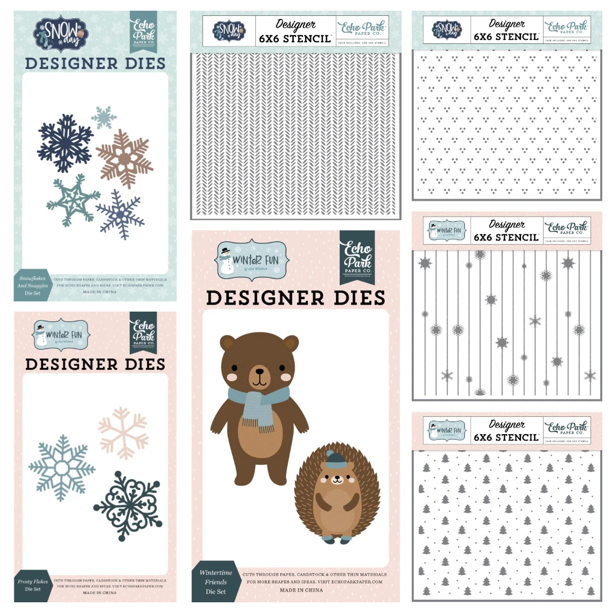 

2025 New Dies Stencil Set Winter Dot Clusters Snowflake Pine Trees 6 X 6 Stencil DIY Scrapbooking Album Greeting Card Embossing