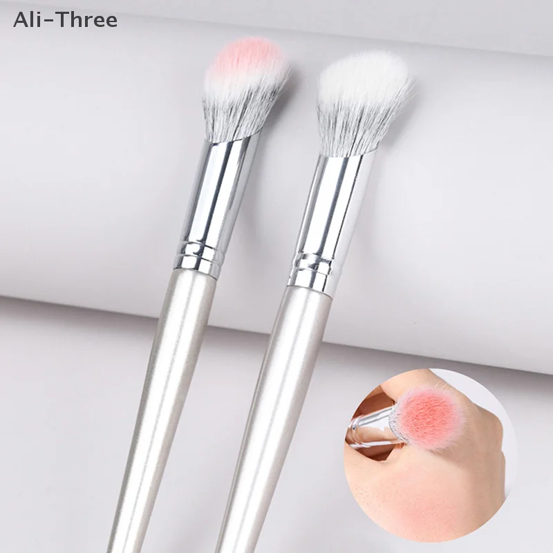1개 각진 블러셔 브러시 파우더 블러쉬 크림 리퀴드 블러쉬 메이크업 브러시 베벨 정밀 블러쉬 브러시 메이크업 도구 뷰티 도구