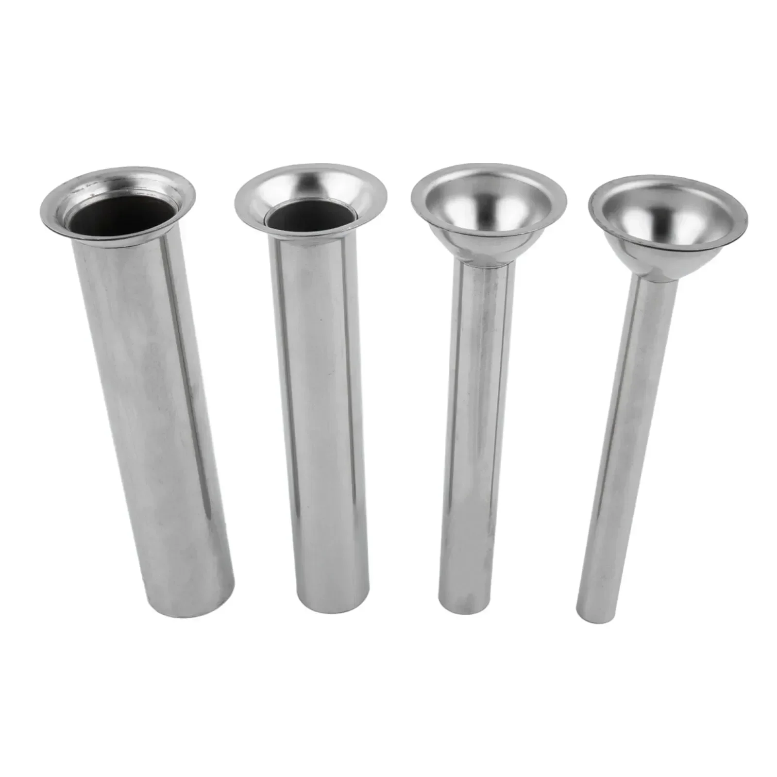 

4Pcs Stuffing Tubes Шприц Колбасный Embutidora De Chorizo Sausage Stuffer Funnels Nozzles Silver 165mm/6.5inch