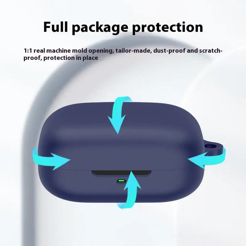 Funda de silicona para auriculares inalámbricos, carcasa suave a prueba de sudor, funda protectora antihuellas