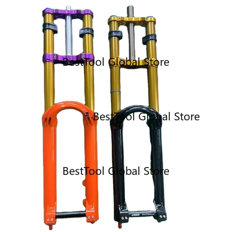 

Suspension Front Fork Dirt Bike Double Crown Ebike Fork With Head Light Mounting Feature Electric Bike