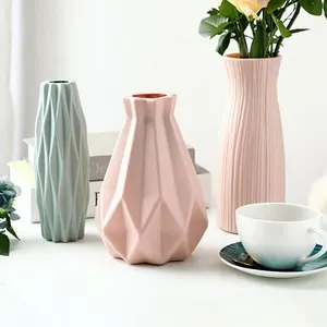 1pc Modern Vas Bunga Putih Pink Biru Keranjang Plastik Nordic Rumah Ruang Tamu Dekorasi Ornamen Rangkaian Bunga 8 set vas penjualan terbaik - №