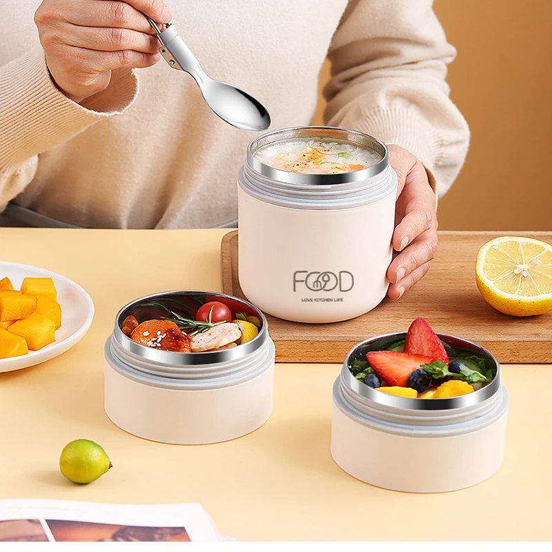 

Stainless Steel Vacuum Thermal Lunch Box Insulated Lunch Bag Food Warmer Soup Cup Thermos Containers Bento Lunch Box for Kids