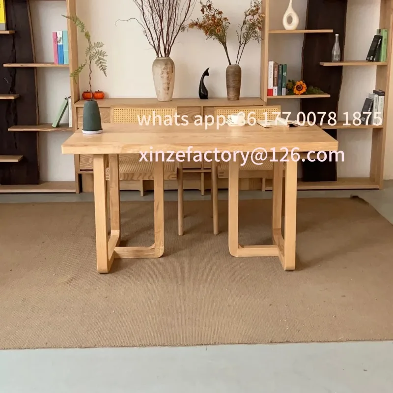 Customizable Solid Wood Table Base Scandinavian Triangular Legs