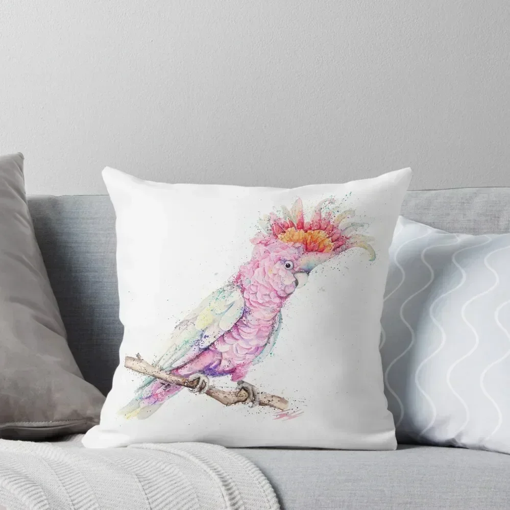 

Gorgeous Gary - Major Mitchell the Pink Galah Throw Pillow Decorative Cushion Throw Pillow pillow