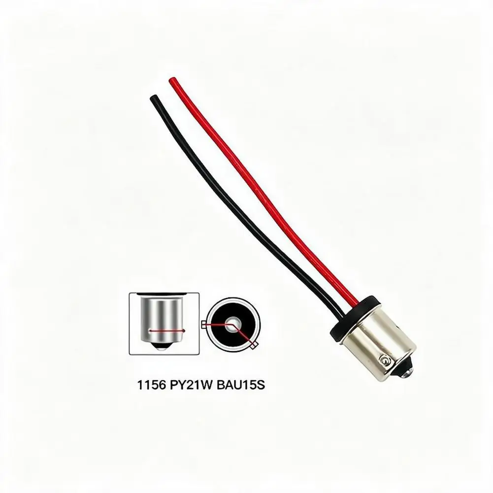 Auto Lamp Socket Adapter Socket Connector 1156 1157 BA15S Male Plug Extended Wire Use For Car Reversing Lamp view 5