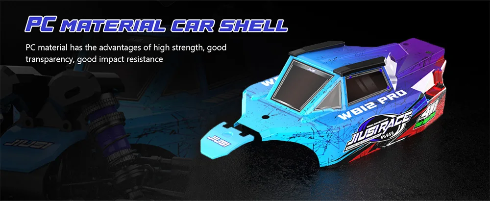 JIUSI WB12 PRO racing buggy showing rear suspension and tires