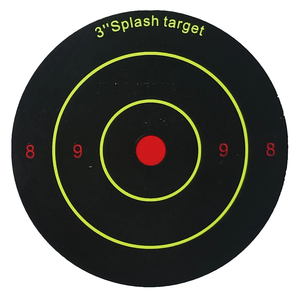 Color-Impact Sticker Alvos com Splatter Splash Effect, Militar Gun Shooting Sport, Outdoor e Indoor, Jogos Familiares, 3 \