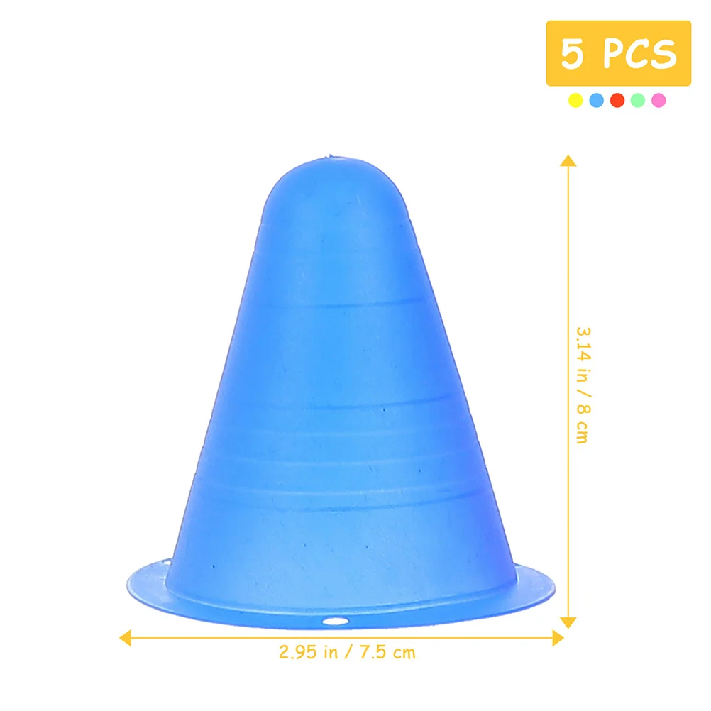 30 Pcs Roller Bollards Mini Traffic Cones for Sports Training Colored Football Skate Marker Basketball Plastic