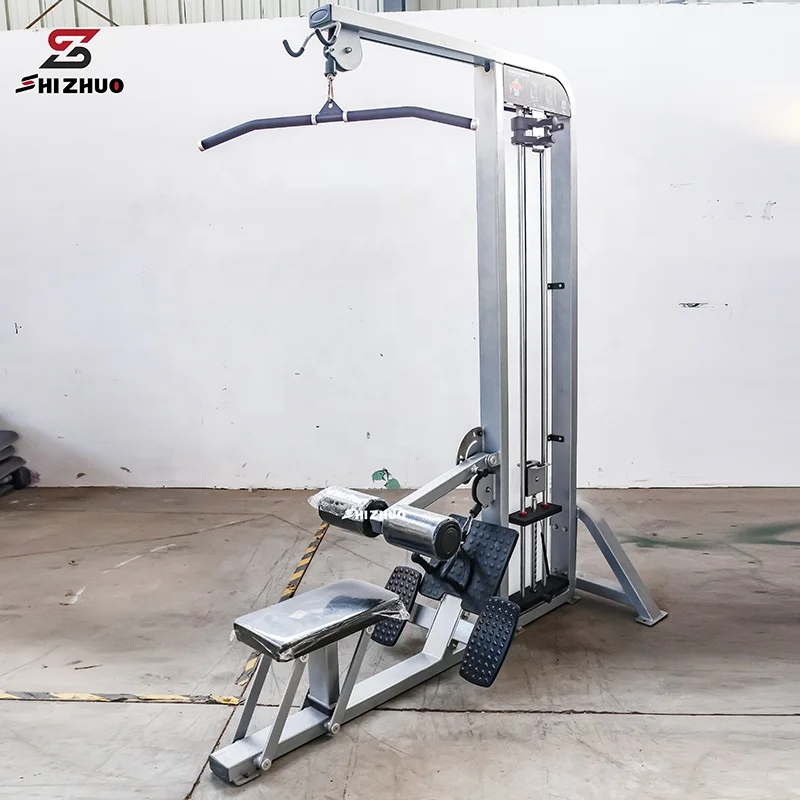 Luxury Commercial Gym Fitness Equipment Pin Loaded Dual Function Seated Lat Pulldown Low Row Machine