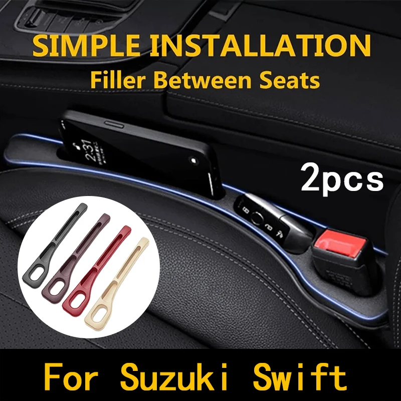 Car Seat Gap Filler Between Seat Crevice Interior Decoration Accessories  2Pcs For Suzuki Swift