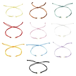 100Pcs appointColors Nylon Braided Adjustable Link Bracelet Half Finished Braided Nylon Thread Bracelets for DIY Bracelet Making