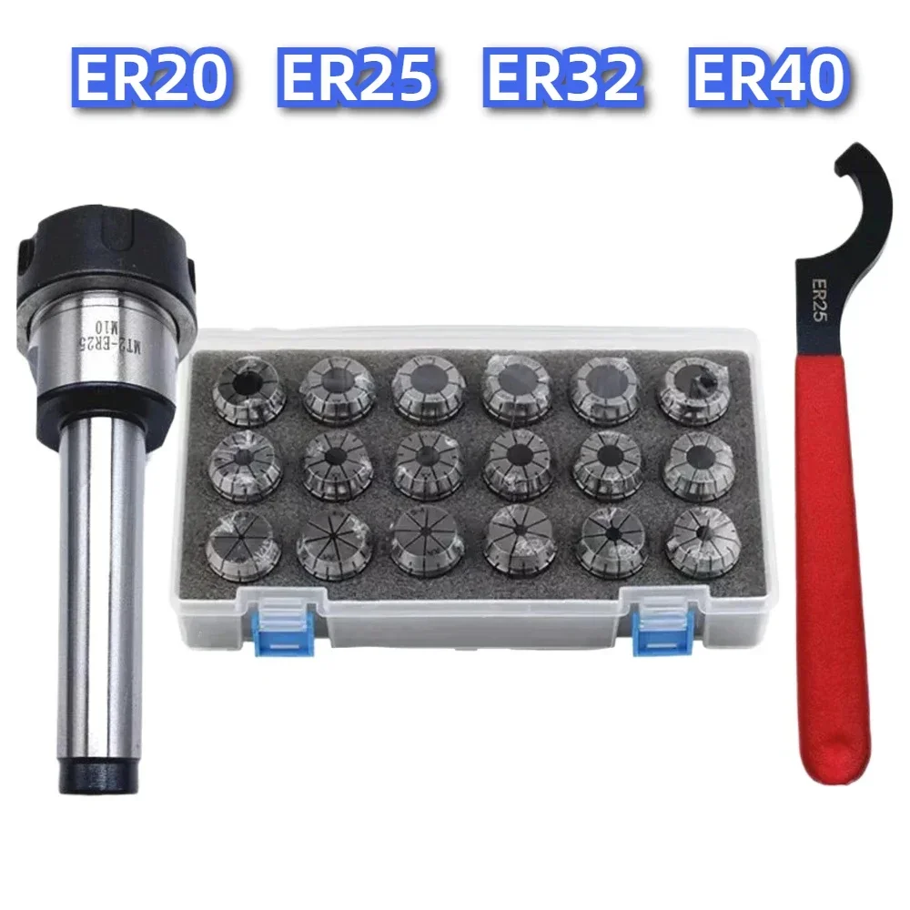 

Set ER20 ER25 ER32 ER40 ER Collect Chuck Spring Clamps ChuckMorse Holder MTB2 MTB3 MTB4 MTB5 Tool Holder Suit CNC Milling