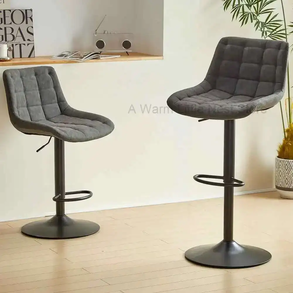 

2pcs Design Transparent Chair Barber Shop Gamer Designer Chairs For Cafeteria Home Bar Swivel Living Room Silla Bar Kitchen