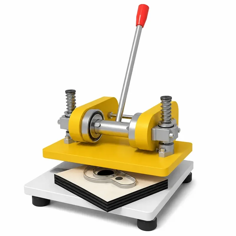Manual Leather Cutting Machine Single Double Wheel Die Cutter for Photo Paper PVC EVA Sheet DIY Embossing Shaping Craft Tools