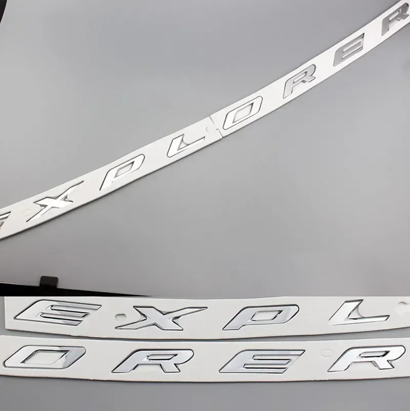 Chrome Black 3D ABS EXPLORER Letters Car Front Hood Bonnet Emblem Badge Sticker Car Styling Accessories