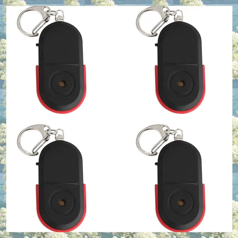 New-4X Mini Anti-Lost Whistle Key Finder ไร้สายสมาร์ทแท็ก Key Locator พวงกุญแจ Tracker เสียงนกหวีด LED light