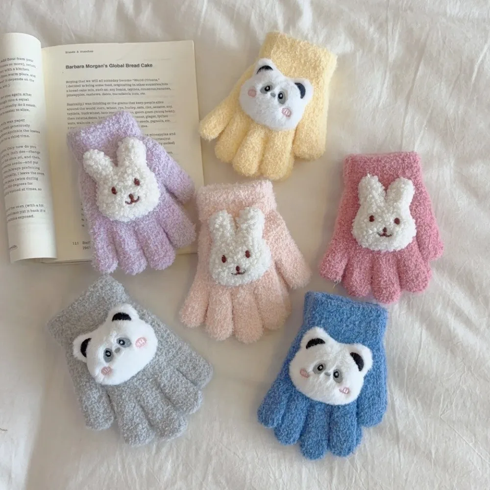 

Cute Warm Winter Gloves Windproof Candy Color Gloves Coldproof Elastic Children Mittens Outdoor
