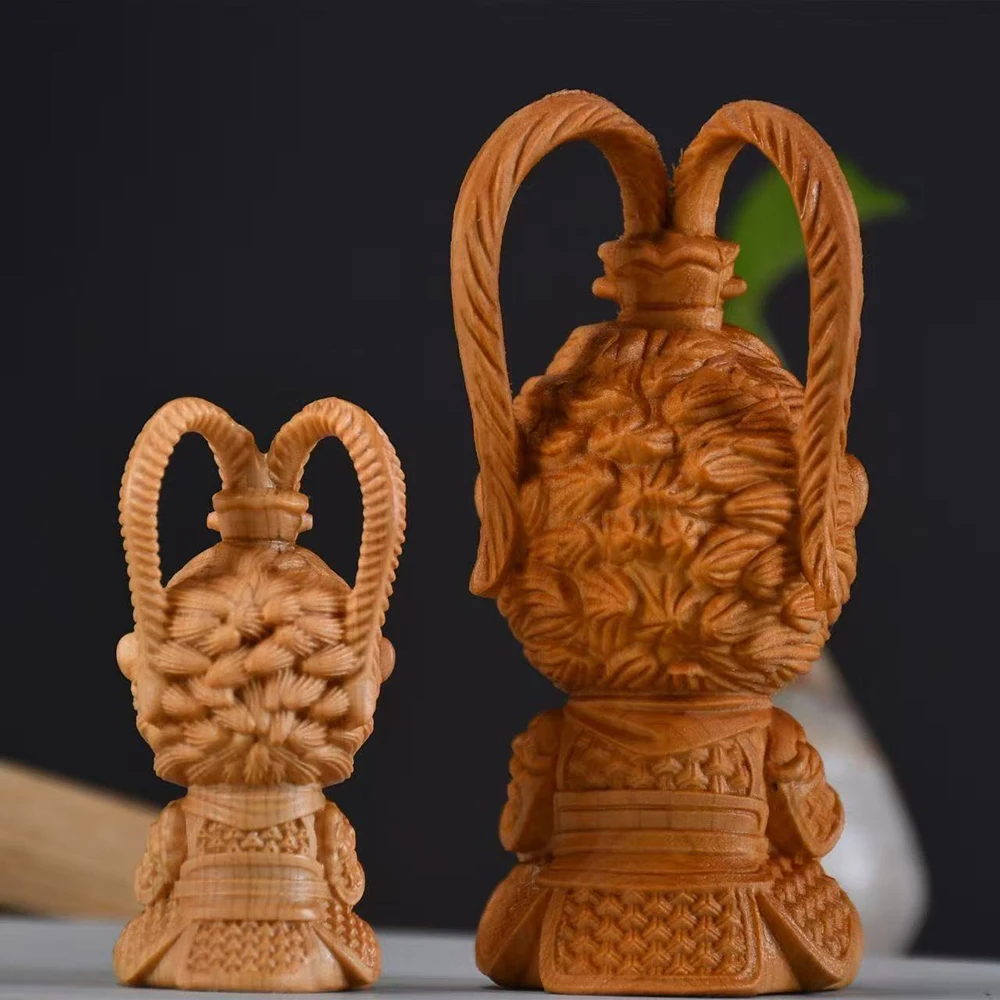 Sun Wukong Statue Cypress Wood Carving, Meditating Monkey King Figurine, Myth Zen Decor for Desk Car, Anime Feng Shui Gift