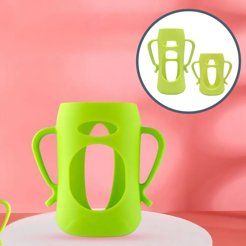 

2 шт. силиконовые чехлы для детских бутылочек, легкие, нескользящие, с удобным захватом, термоизоляционные, противоскользящие