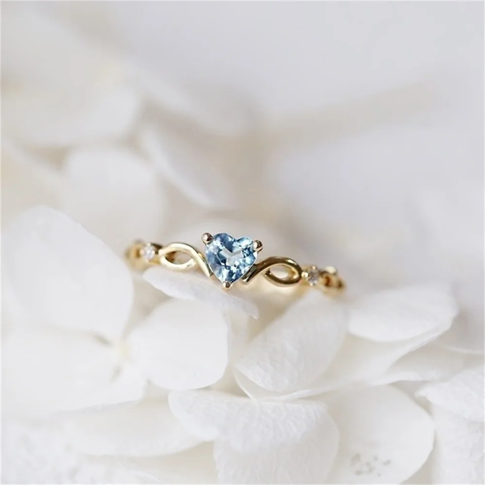 Store Promotion Price Heart Love Ring Exquisite Colorde Red Zircon Silvery Golden Ring For Women&Girl Fashion Charm Jewelry Gift