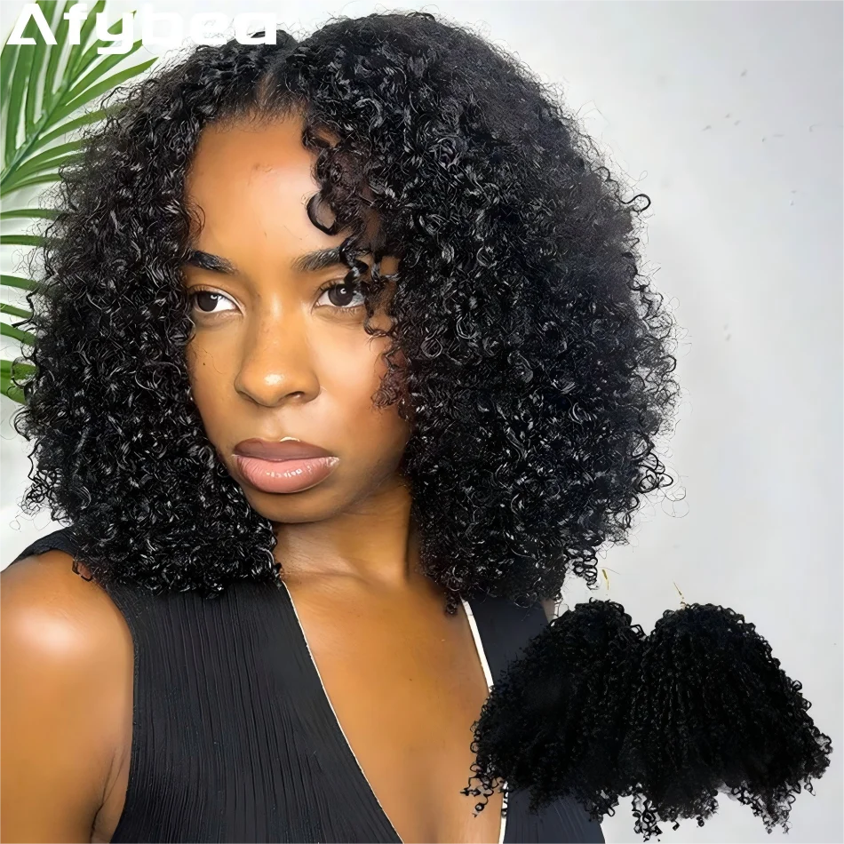 

30 Inch Feather Kinky Curly Crochet Human Hair For Black Women Miracle Knots Crochet Bundles 120G 300G Pre-Separated Extensions