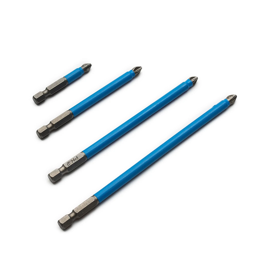 50-150mm Cross Non-slip Drill Bits Batch Head PH2 Screwdriver Set S2-Strong Magnetic Wind Batch Head Screwdriver Head Bits