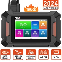 Fcar F801 Diesel Heavy Duty Truck Diagnostic Tool Professional All System D.PF Regen Oil Reset HD OBD Scanner for Truck Car