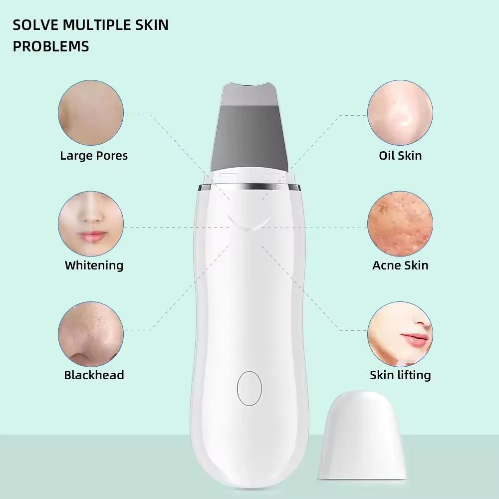 Ultrasonic Beauty Machine Vibration Face Pore Cleaning Dead Skin Acne Scalpers Blackhead Remover