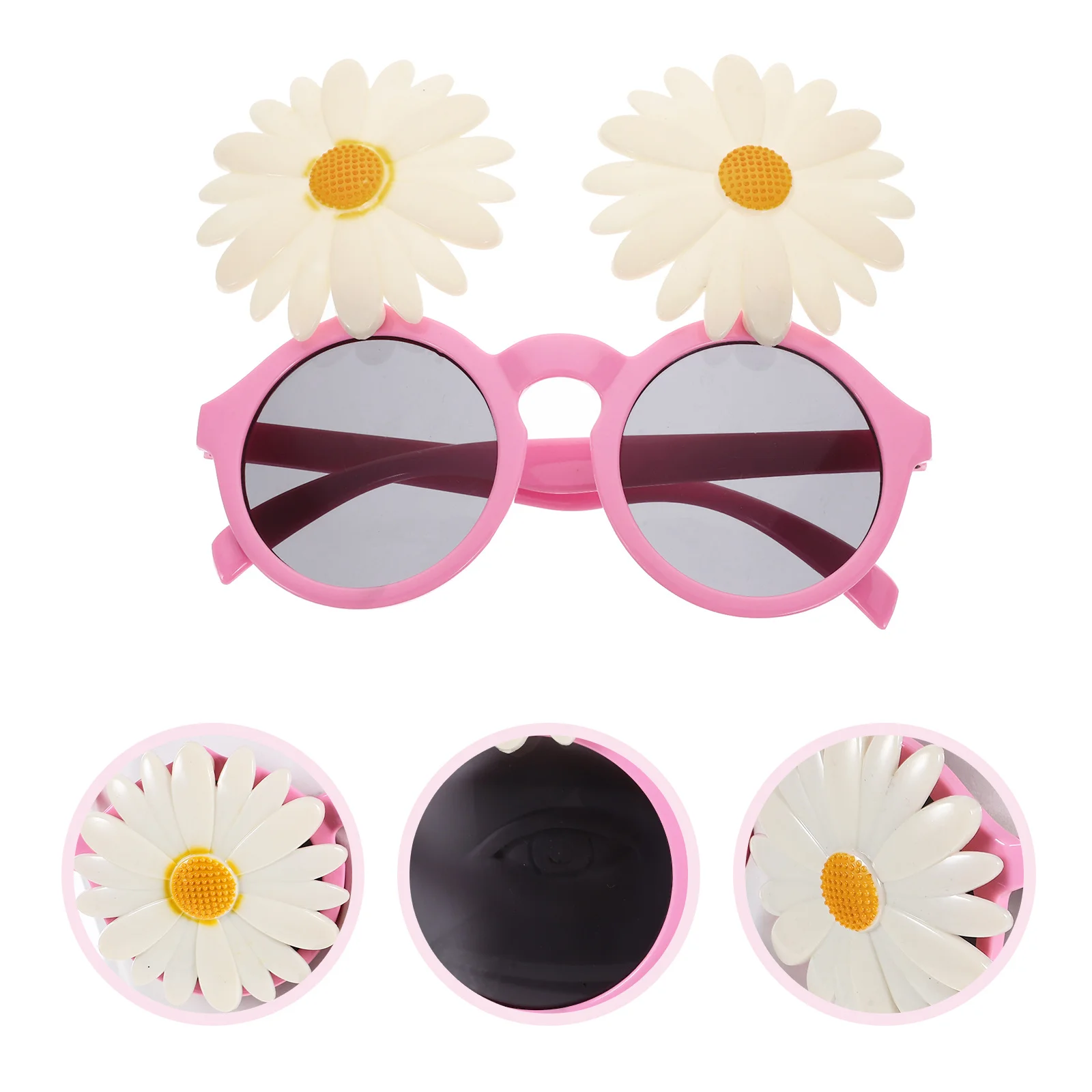 

1Pair Daisy Eyeglasses Floral Party Glasses Festival Costume Prop Luau Carnival Novelty Funny Eyewear for Adults