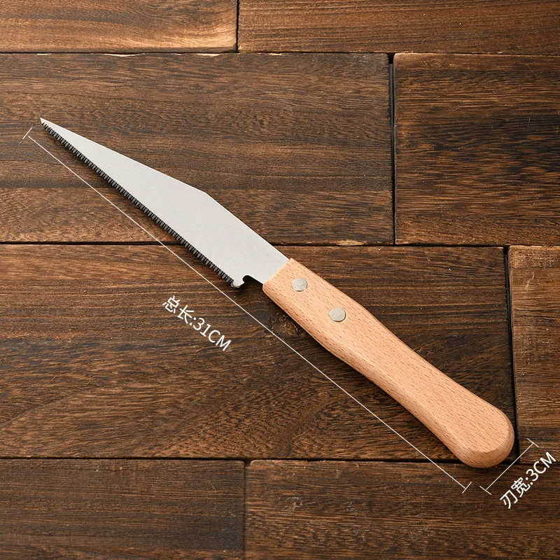 منشار يدوي على شكل مقبض خشبي غير قابل للانزلاق منشار سحب منشار قطع فلوش منشار يدوي مرن أداة قطع النجارة منشار يدوي