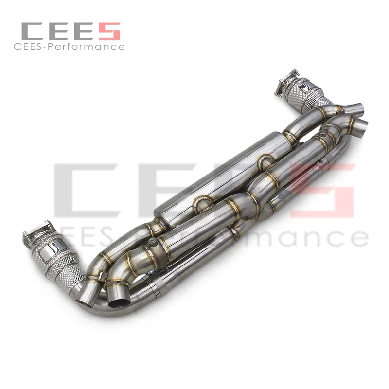 cees Catback Exhaust System Exhaust Downpipe with catalyst For Porsche 911 991/991.1/991.2 Turbo S 3.8T  Exhaust Pipe Muffler